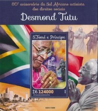 Sao Tome e Principe bloc-feuillet 1161 neuf avec gomme originale 2016 Desmond Tu