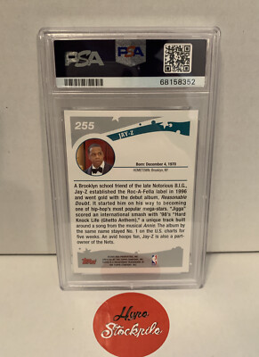 2005 Topps Jay-Z Rapper Rookie Card RC #255 PSA 6 EX-MT | eBay