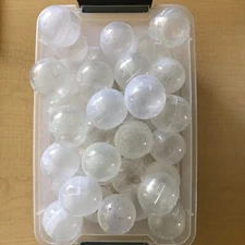 80 Empty Capsules for Gashapon Machine Bandai - Japan - Grey / White / Clear