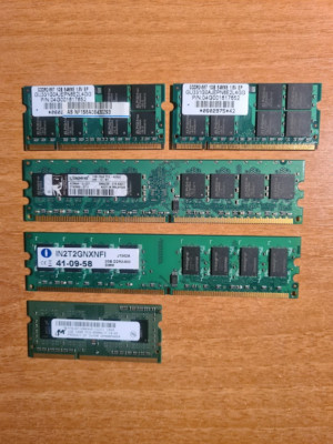 LOT DE 3 BARRETTES MÉMOIRE SDRAM PC-100 256MB/64MB NEC/DANE-ELEC/MICRON