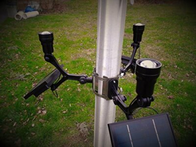 Extreme Commercial Solar Flagpole Light CREE - Fixed Heads * POWERFUL * 