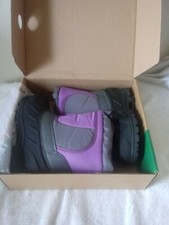 Itasca Snow Winter Boots Girls Size 3Y Purple/Black/Grey - Brand New W/Box