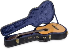 Crossrock 4/4 Full Size Classical Guitar Case, Arch-top Wooden Hardshell, Black