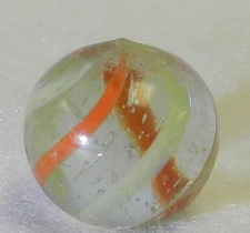 #19082m Vintage German Handmade Coreless Swirl Marble .58 In