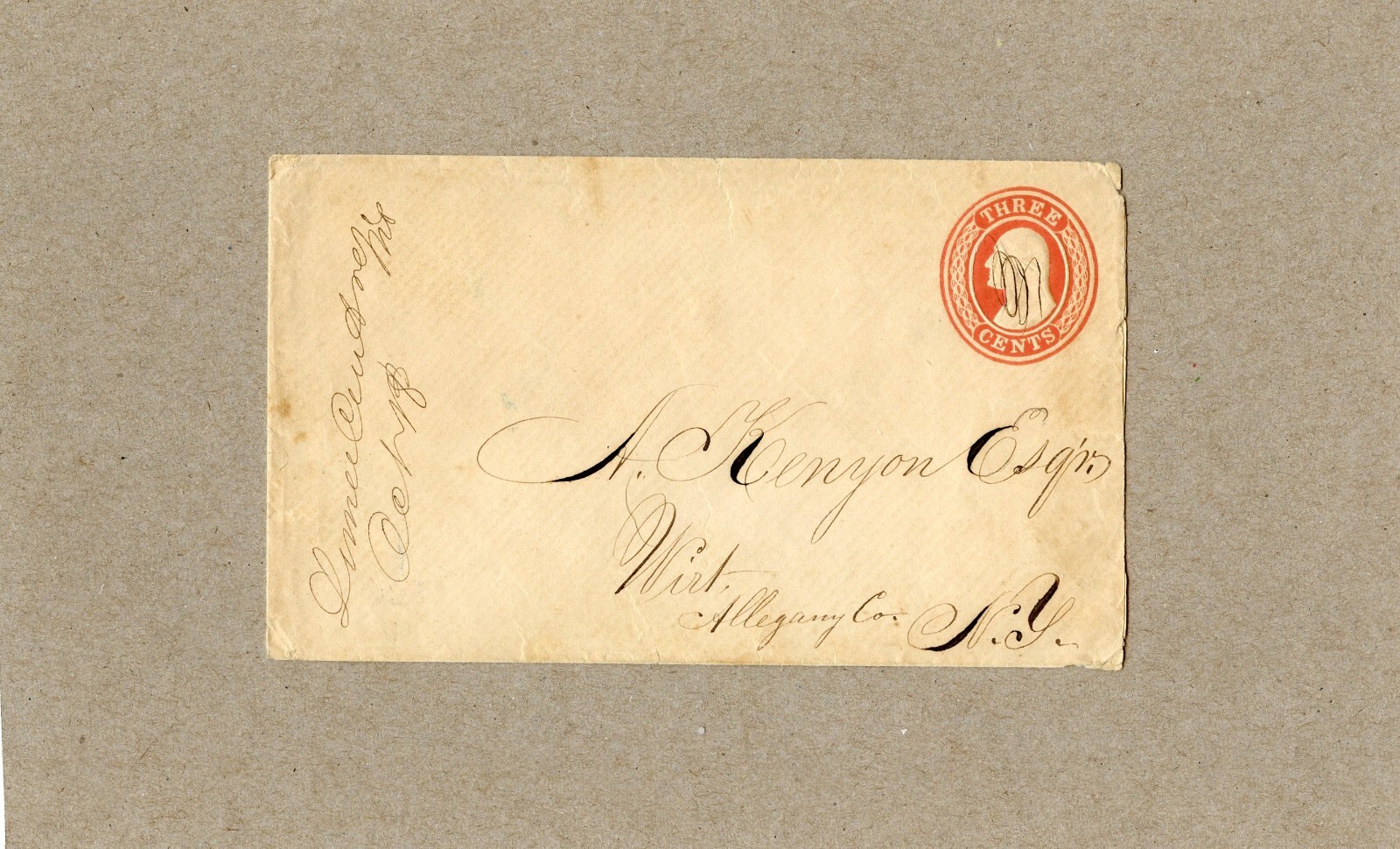 U. S. POSTAL HISTORY COVER MAILED TO WIRT, NEW YORK CIRCA 1853 eBay