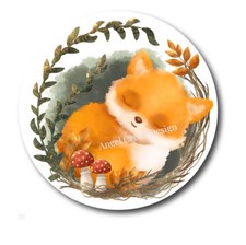 Stunning Baby Red Fox Scrapbook Stickers Envelope Seals Fox Party Favors