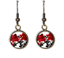 Red-Black-Asian-Flowers-Handmade-Resin-Dangling-Earrings-Small-Lightweight thumbnail 6