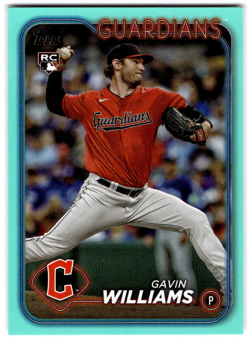 Gavin Williams 2024 Topps #242 Aqua Cleveland Guardians