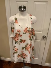 Show Me Your Mumu Rosie Posie Birdie Cold Shoulder Mini Dress, Size Small