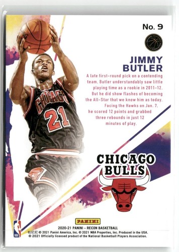 JIMMY BUTLER. - 2020-21 Panini Recon - Rookie Review - #9 - Chicago Bulls - Picture 2 of 3