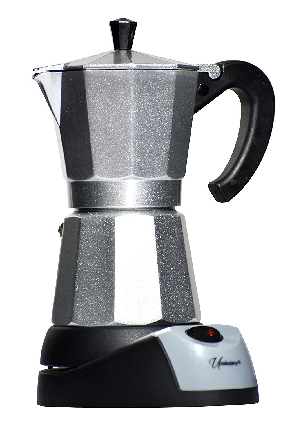 6 Cups Aluminum Electric Coffee Maker, 480 W, Silver 
