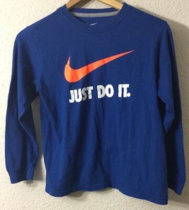 nike just do it blue t shirt