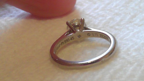 100% Authentic Cartier Platinum .73 Carat Diamond Engagement Ring - Picture 9 of 11