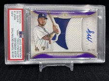 2018 Topps Definitive Purple Alex Verdugo RC 9/10 PSA 9 PSA 10 Auto Jersey Pop 1