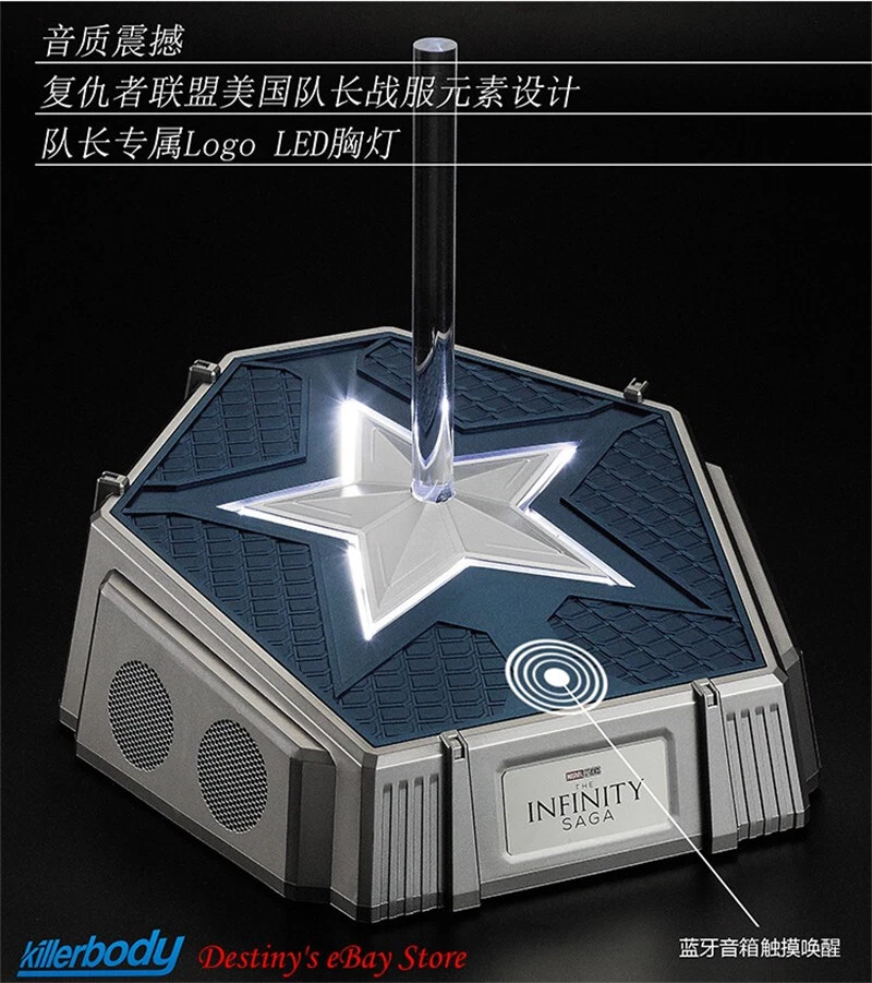 1:1 Captain America Cosplay Props Full Face Mask Base Wearable Helmet Killerbody - Image 3 of 4