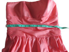 David's Bridal Strapless Dress Coral Knee Length Women's Size 6 Bubble Hem — photo 5