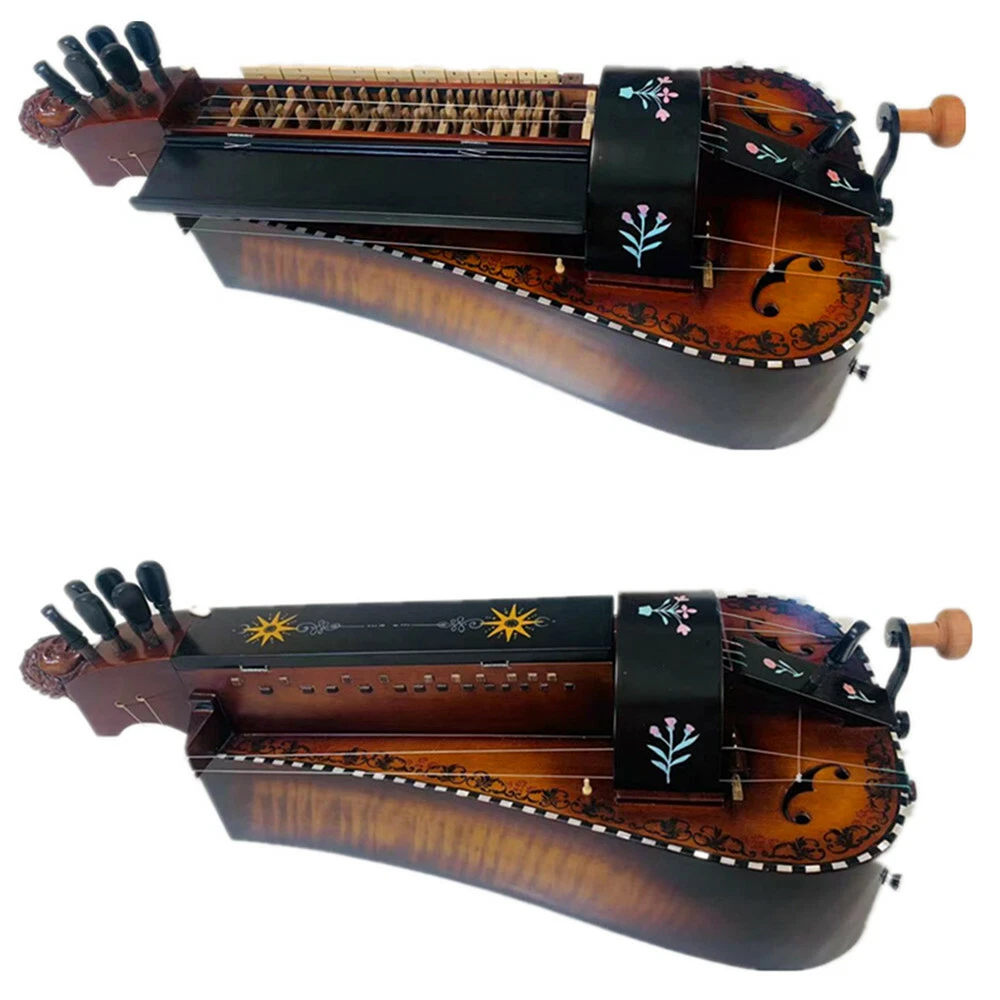 Hand Made Maple Wood Song Strings 23 Keys Brown Hurdy Gurdy good