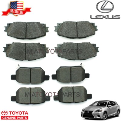 Genuine Lexus CT200H OEM Front 04465-47070 & Rear Brake Pad 04466-76012