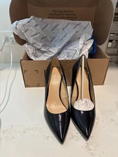 Jen Ardor Black Patent Leather Pumps Classics Career Size 7