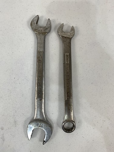 Lot Of 2 Craftsman 5/8 -VA-44697 & 3/4-7/8 -VV-44584 Combo Wrenches Made in USA