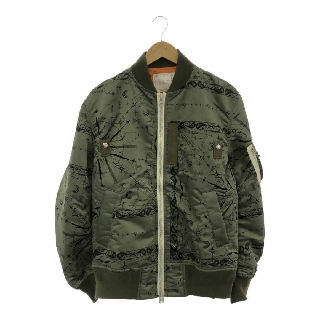 Sacai Sakai Dr.Woo BANDANA PRINT MA-1 Jacket 1 Nylon 100 Sacai Sakai Dr.Woo BANDANA PRINT MA-1 Jacket 1 Nylon 100