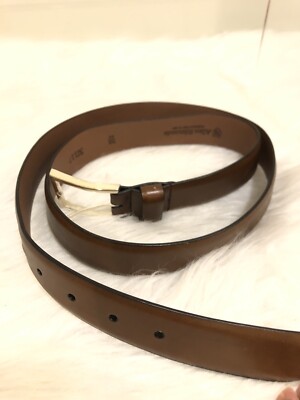 Allen Edmonds 44 brown leather belt Allen Edmonds Wide Basic Dress Belt Mahogany Leather  main image 4