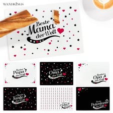 WANDKINGS Glasschneidebrett "Bester - Lieblingsmensch" Geburtstag Geschenk X-Mas