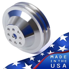 Billet Aluminum Water Pump Pulley V-Belt SWP 396 427 454 BBC 2 Groove