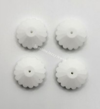 4pc Swarovski Crystal Chalk White 18mm Margarita 3701 Beads; Buttons; Spacers