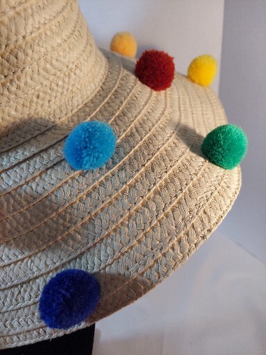 I LOVE this Betsey Johnson Fun Pom-Pom Sun Hat! Betsey Johnson Sun Hat with Pom Pom main image 2