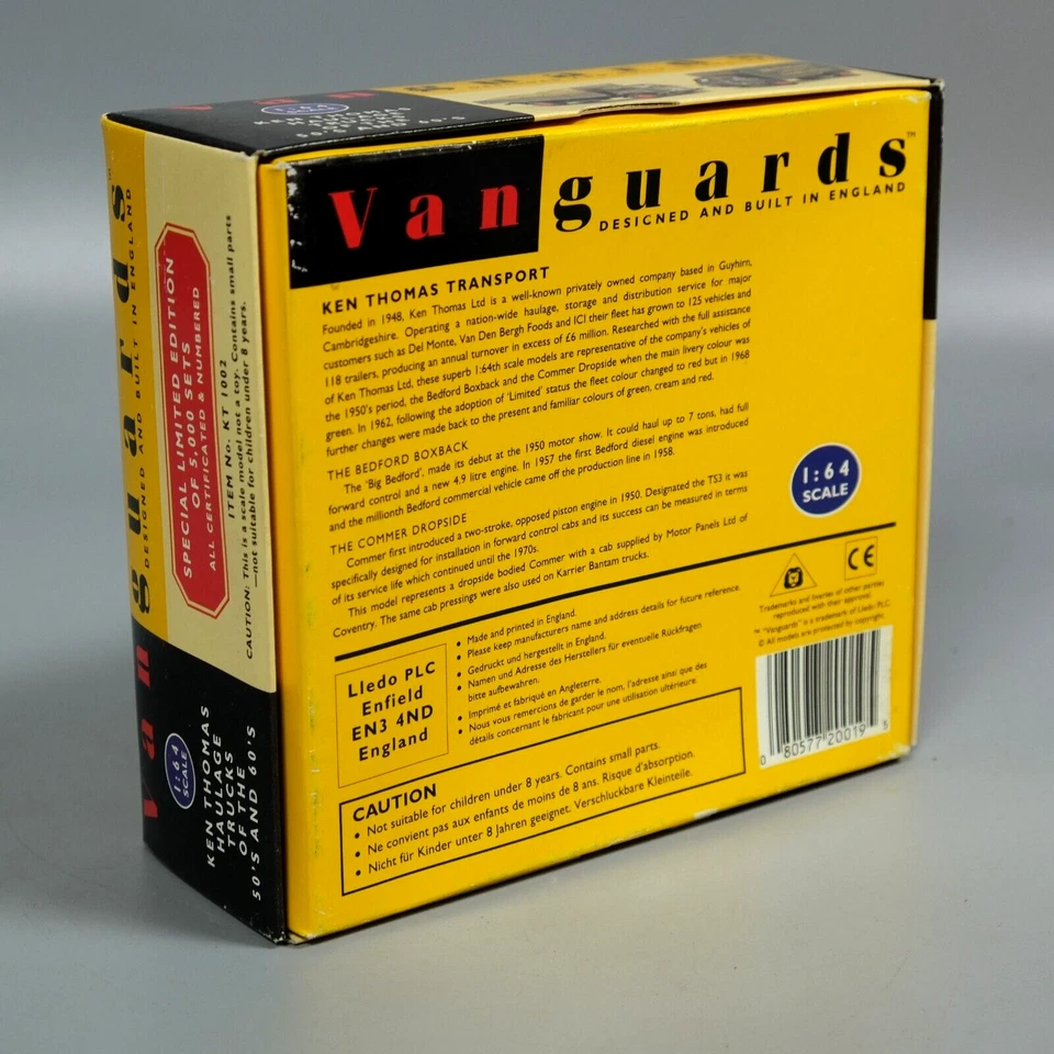 Lledo Vanguards Ken Thomas Haulage Trucks Bedford S & Commer, Limited Edition - Image 2 of 3