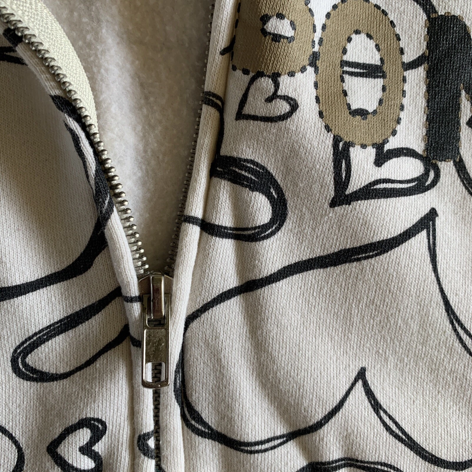 VALENTINO Felpa con cappuccio Billabong S Hearts Pile Cerniera Felpa Manica Lunga Tasche Pelliccia