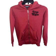True Religion Boy Girl Child Hoodie Full Zip Jacket Coat Fleece Lined Jacket M
