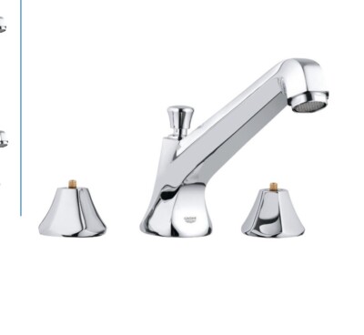 GROHE Roman Tub Filler 25076000 Somerset 3-hole Chrome Finish