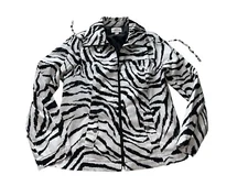 Studio Works Size M Jacket Light Animal Print Length 25” Zip #78