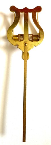 Vintage Brass Marching Band Lyre Sheet Music Clip On Holder - Made in Germany - Picture 2 of 2