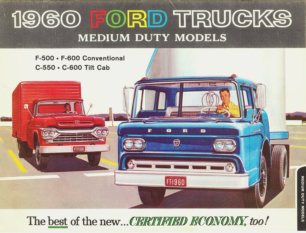 1960 Ford Medium Duty F-500 F-600 C-550 C-600 Trucks Dealer Sales