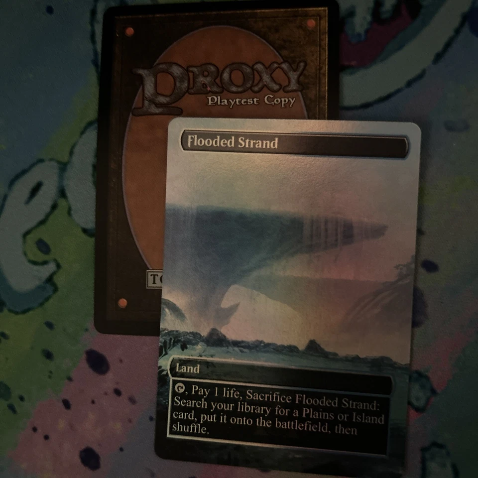 Flooded Strand Full Art Foil Fetch Land Play Test Mtg Card - Image 2 of 2