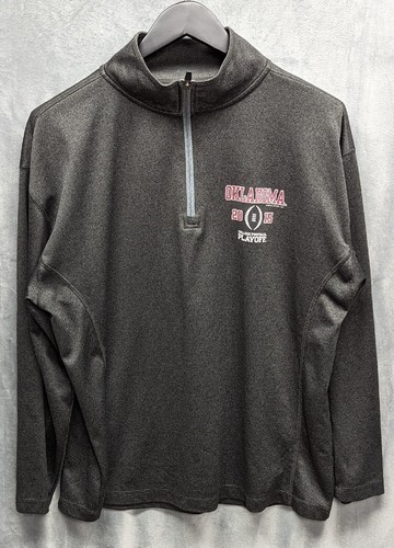 2015 College Football Playoffs Oklahoma Knights Apparel Black 1/3 Zip Pullover