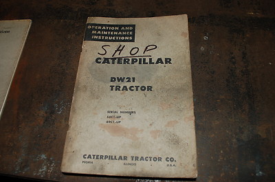 CATERPILLAR DW21 SCRAPER TRACTOR Owner Operator Operation Manual book GUIDE shop