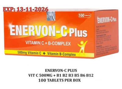 ENERVON-C Vitamin C + B Complex 100 tablets X 1 BOX (EXP: 13-NOV-2026 )