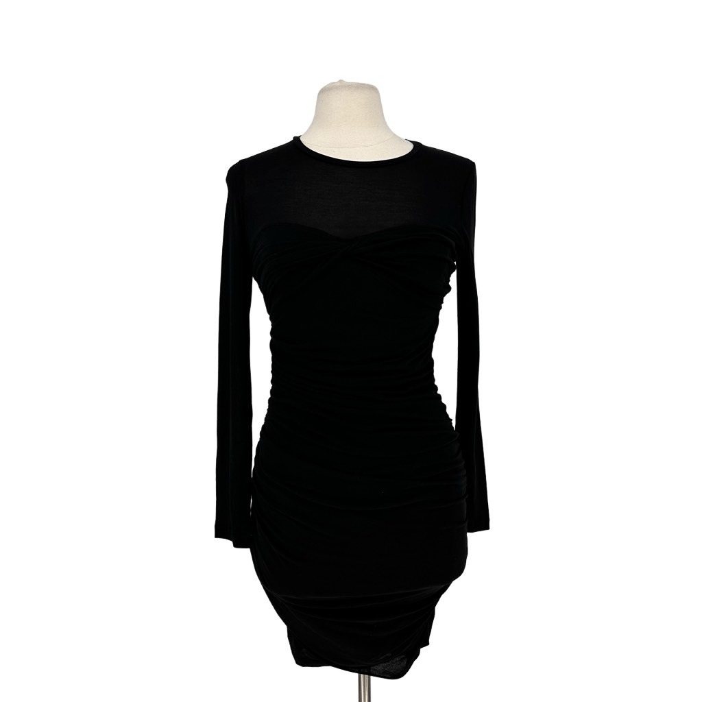 Isabel Marant Mini Ruched Bodycone Dress Black Lo… - image 1