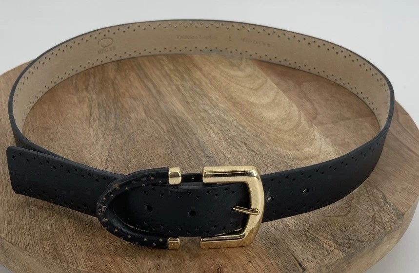 NWT Oscar de la Renta Vintage Thin Black/Gold Alligator Belt Oscar de la Renta | Accessories | Nwt Oscar De La Renta  main image 4