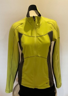 Columbia Titanium Omni Dry Full Zip Jacket Yellow Grey Women's Sz S
