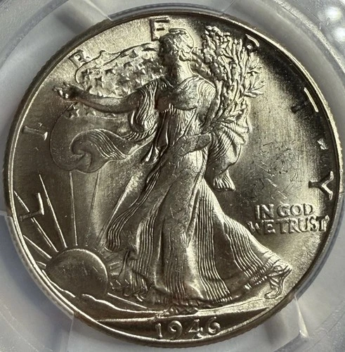 1946 D Walking Liberty Half Dollar PCGS MS64 Exact Coin Imaged