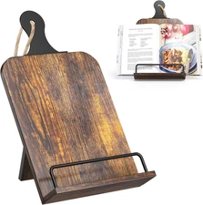 Kitchen Cookbook Stand - Recipe Book Holder for Cooking, Organising and Storage 
