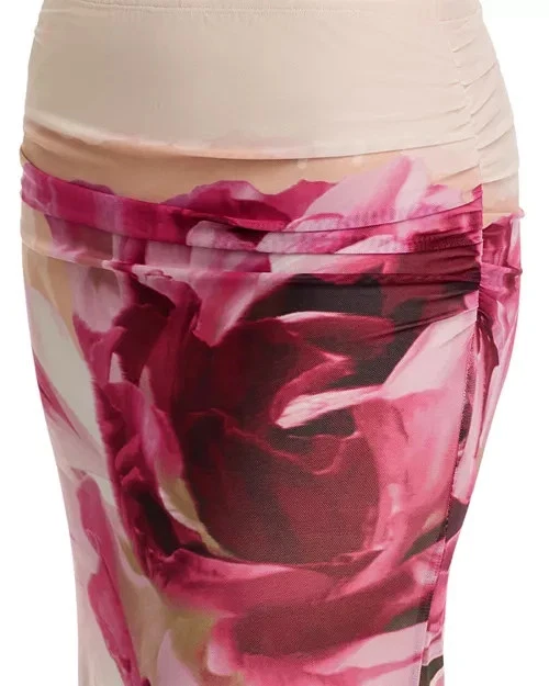 Aqua by Bloomingdale's Rose Mesh Skirt - Extra Small XS - $68 - New Without Tag - Image 4 of 4