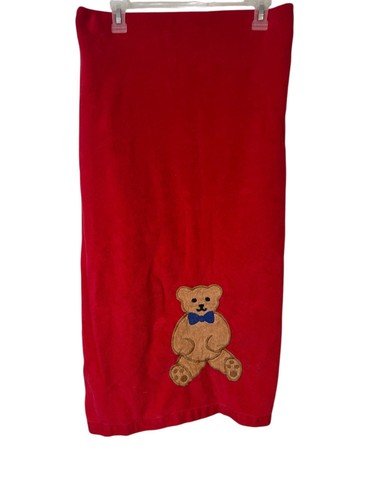 Toalla de baño vintage oso de peluche rojo Ames hecha en EE. UU. - Imagen 3 de 6
