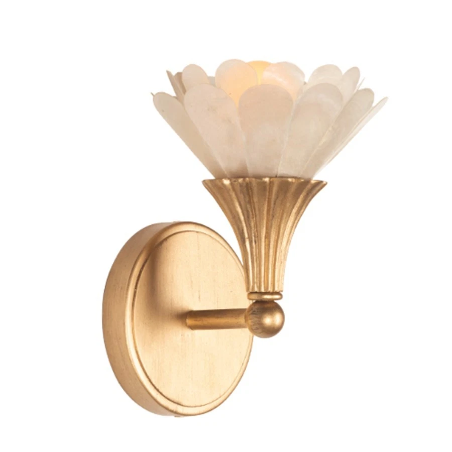 KALCO LIGHTING Kalco Flora 1 Light Short Wall Sconce, Modern Gold - 525320MG