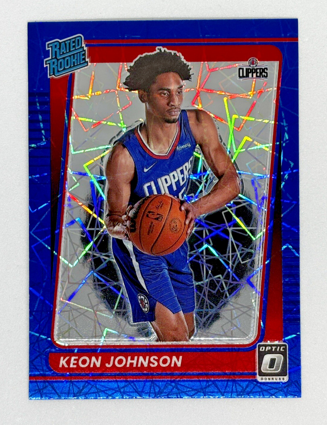 2021-22 Panini Donruss Optic - Keon Johnson Rated Rookie Blue Velocity #192 RC